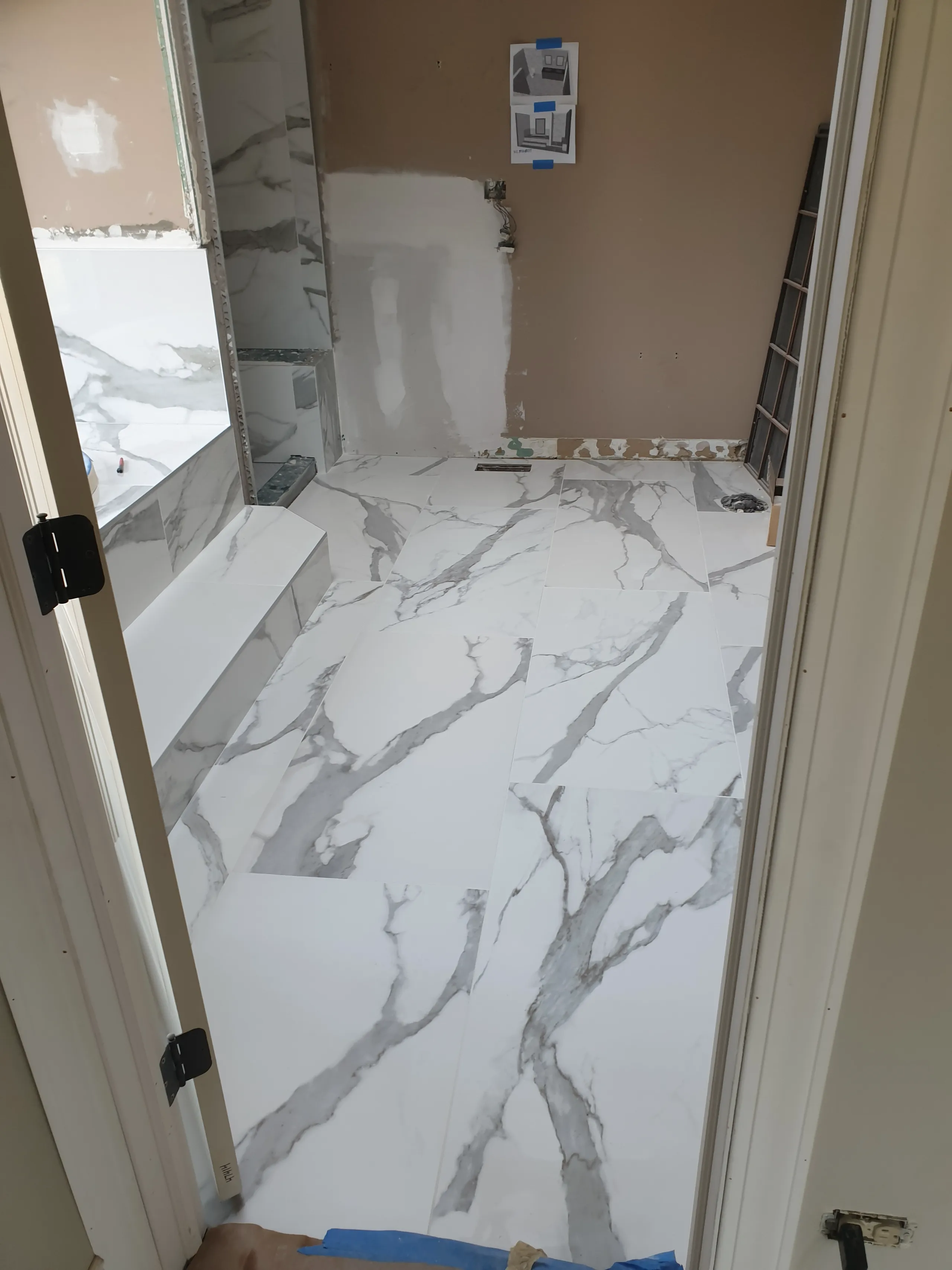 Floor tile installation